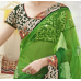Dazzling Green Designer Embroiderd Border Saree Dazzling Green Designer Embroiderd Border Saree